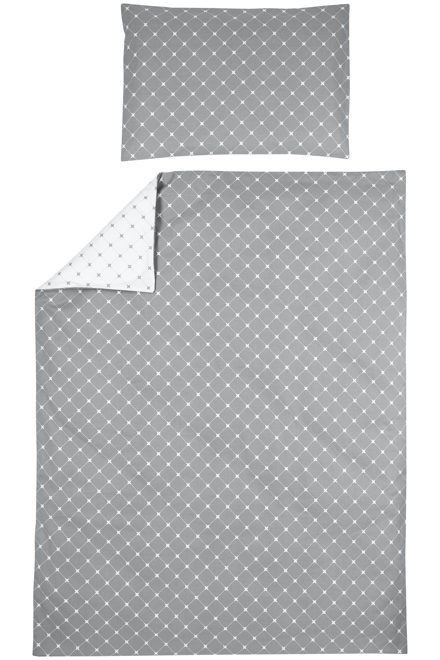 Duvet cover cot bed Louis - grey - 100x135cm