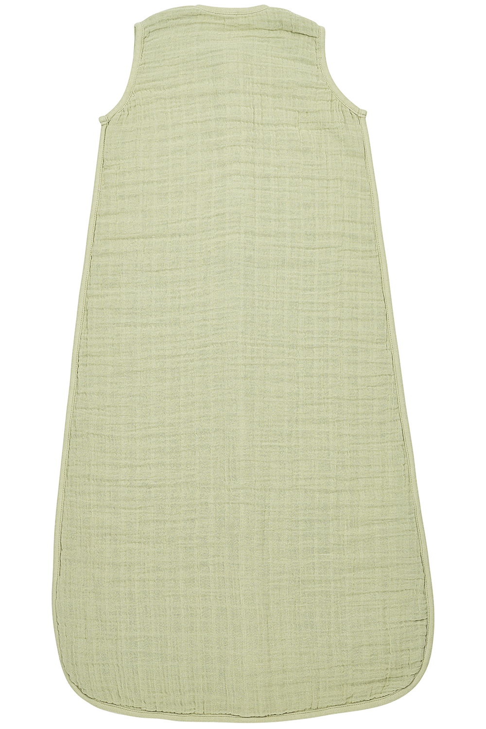 Baby zomerslaapzak pre-washed hydrofiel Uni - soft olive - 110cm - 0.5 TOG