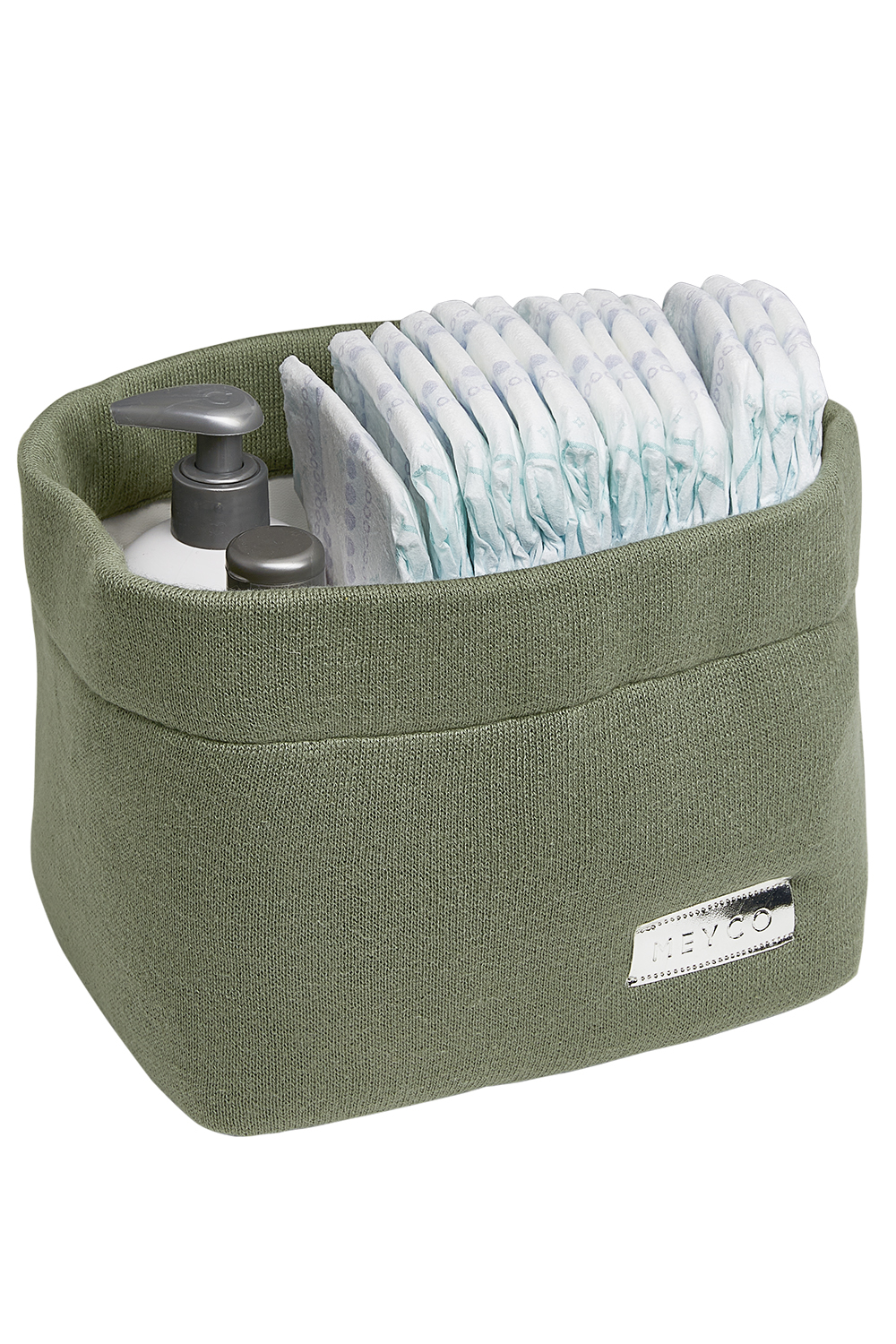 Nursery basket Knit Basic - forest green - Small