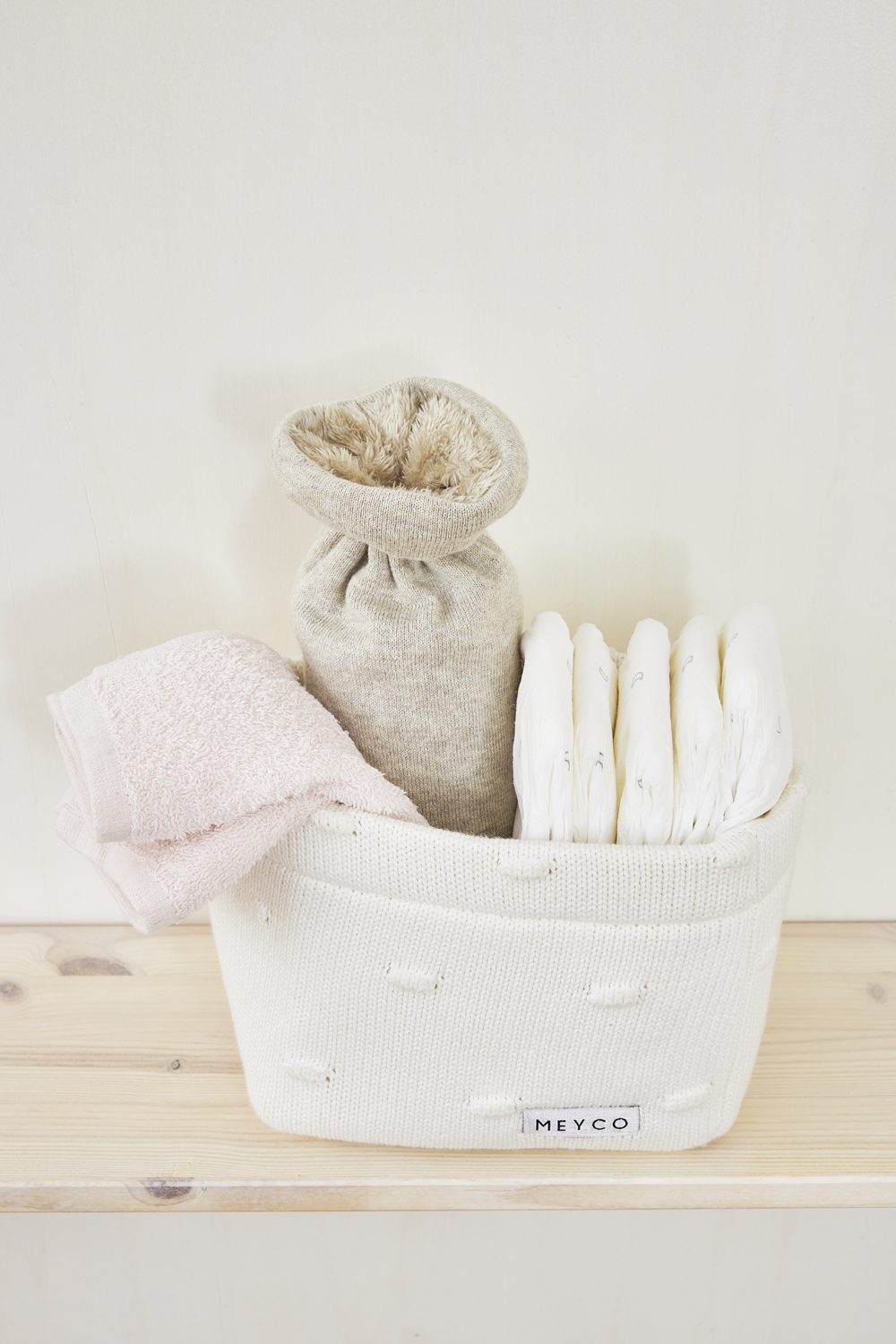 Facecloth 6-pack terry Uni - offwhite/soft pink/toffee - 30x30cm
