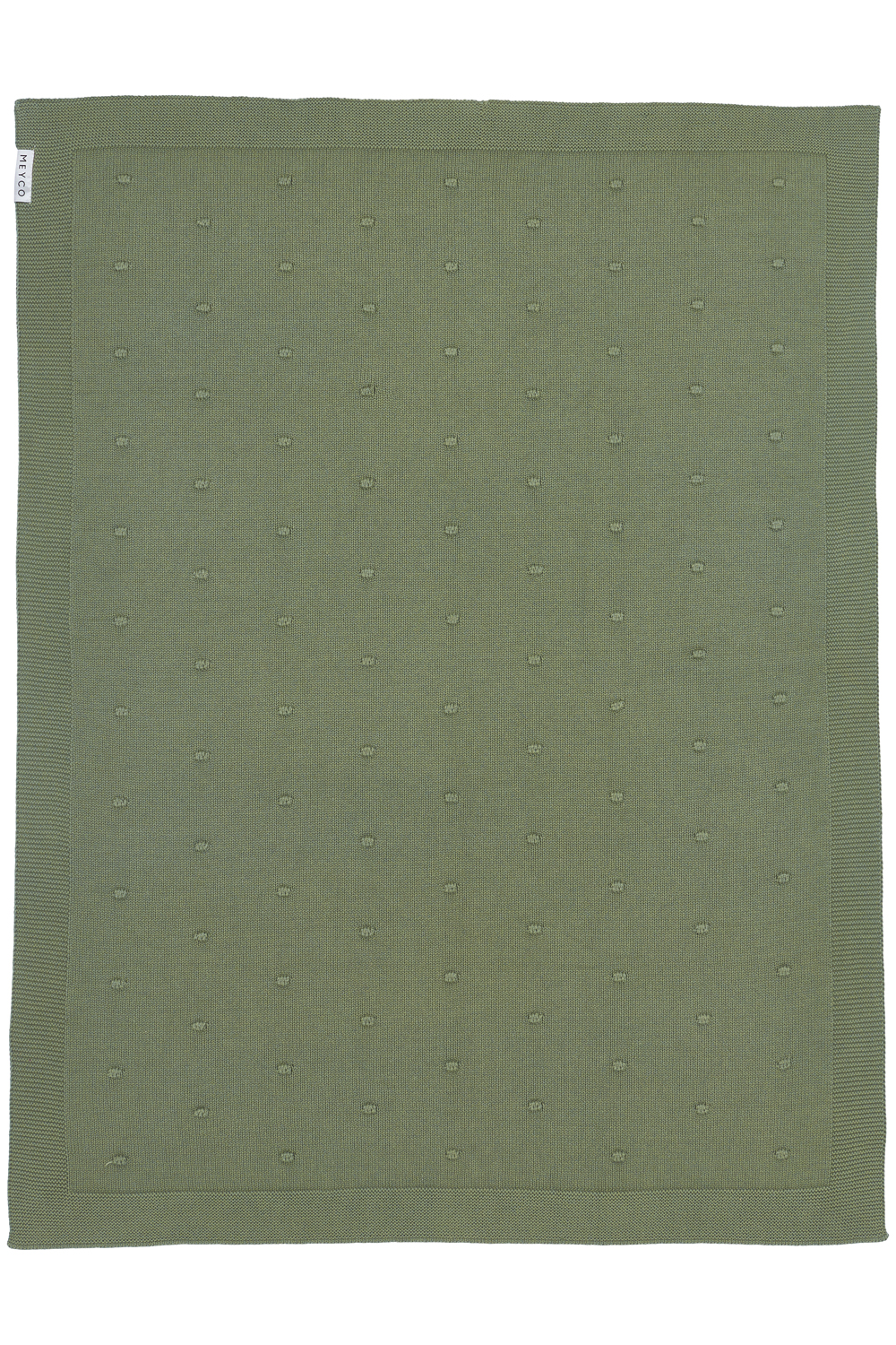 Cot bed blanket Mini Knots - forest green - 100x150cm