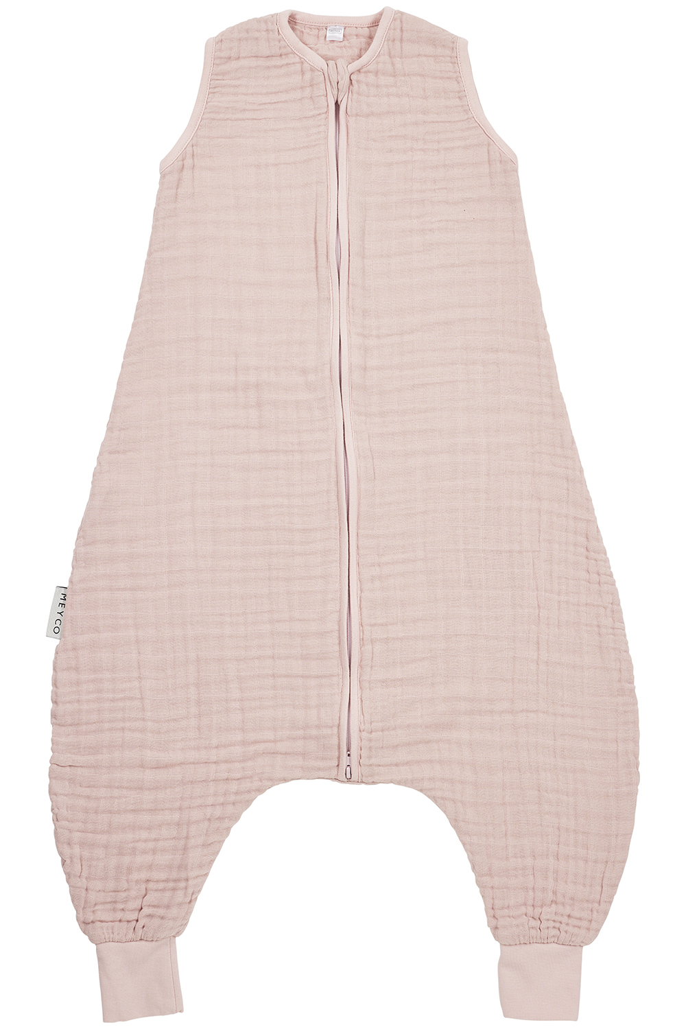 Baby sommer Schlafoverall Jumper pre-washed musselin Uni - soft pink - 80cm