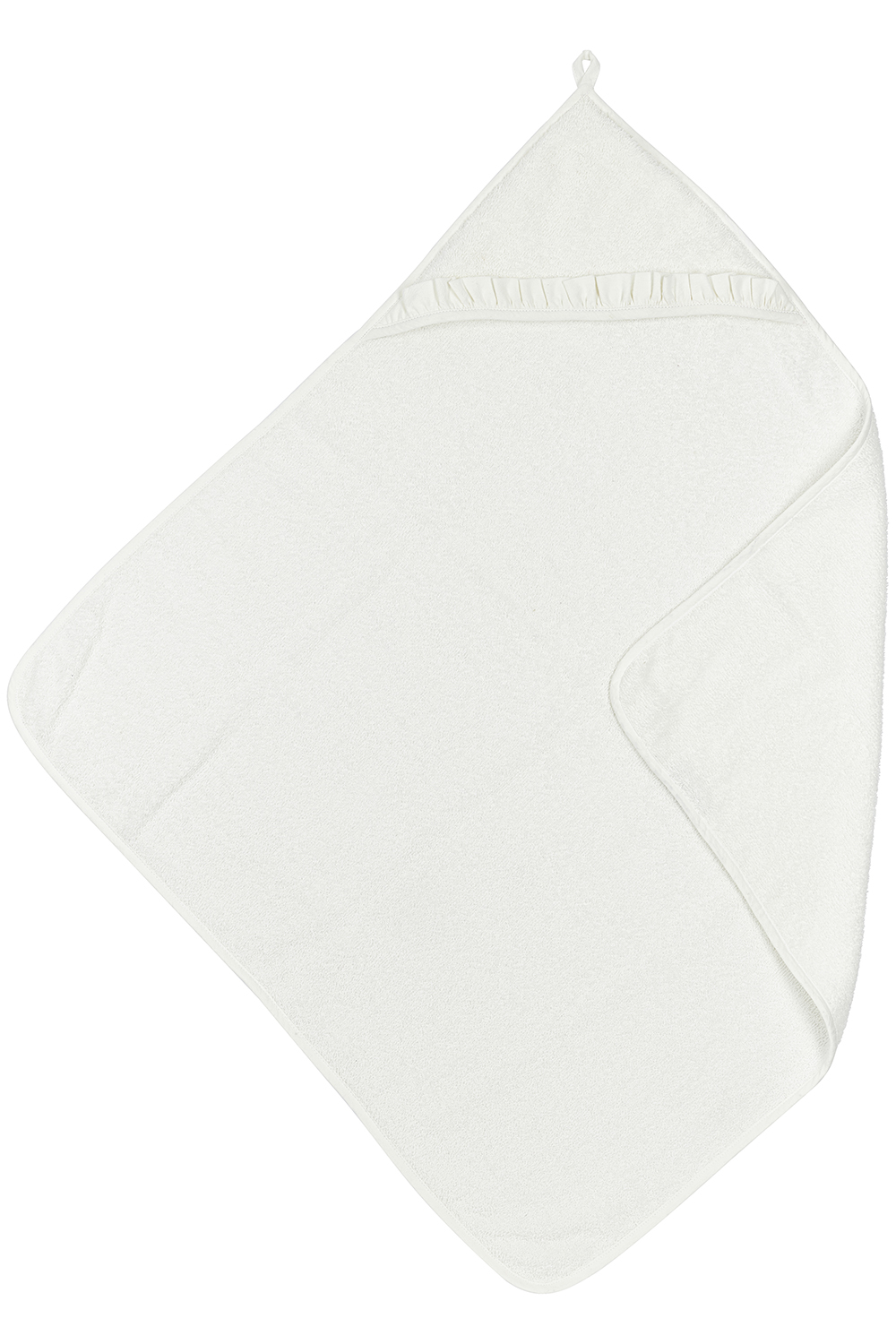 Kapuzentuch frottee Ruffle - offwhite - 80x80cm