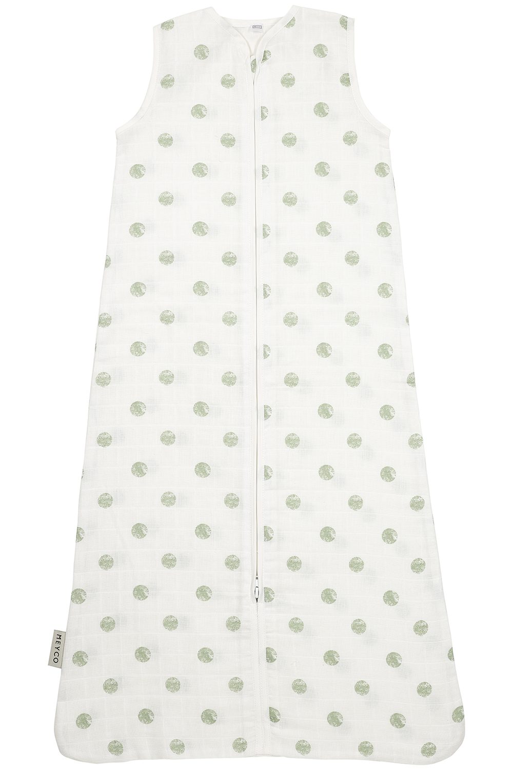 Sleepingbag muslin Dots - soft green - 110cm
