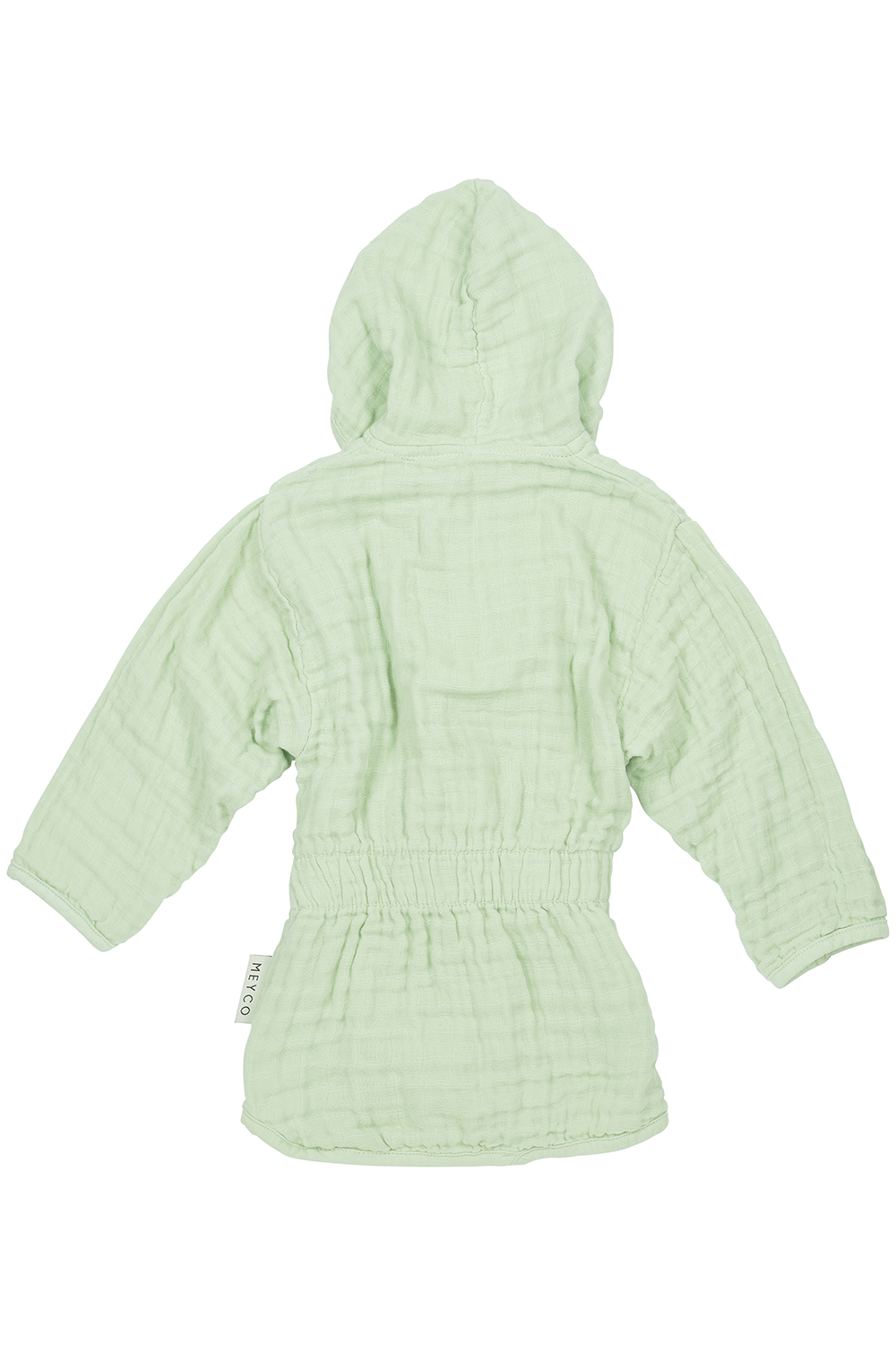 Bademantel pre-washed musselin Uni - soft green - 86/92