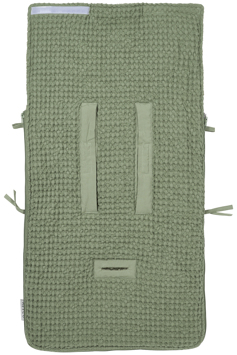 Voetenzak Wafel Teddy - olive green - 40x82cm