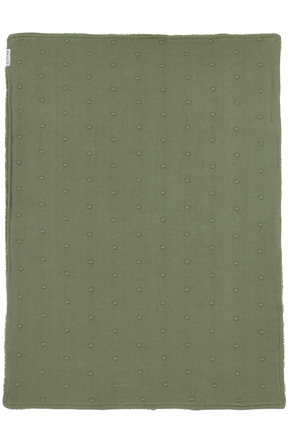 Ledikant deken Mini Knots teddy - forest green - 100x150cm