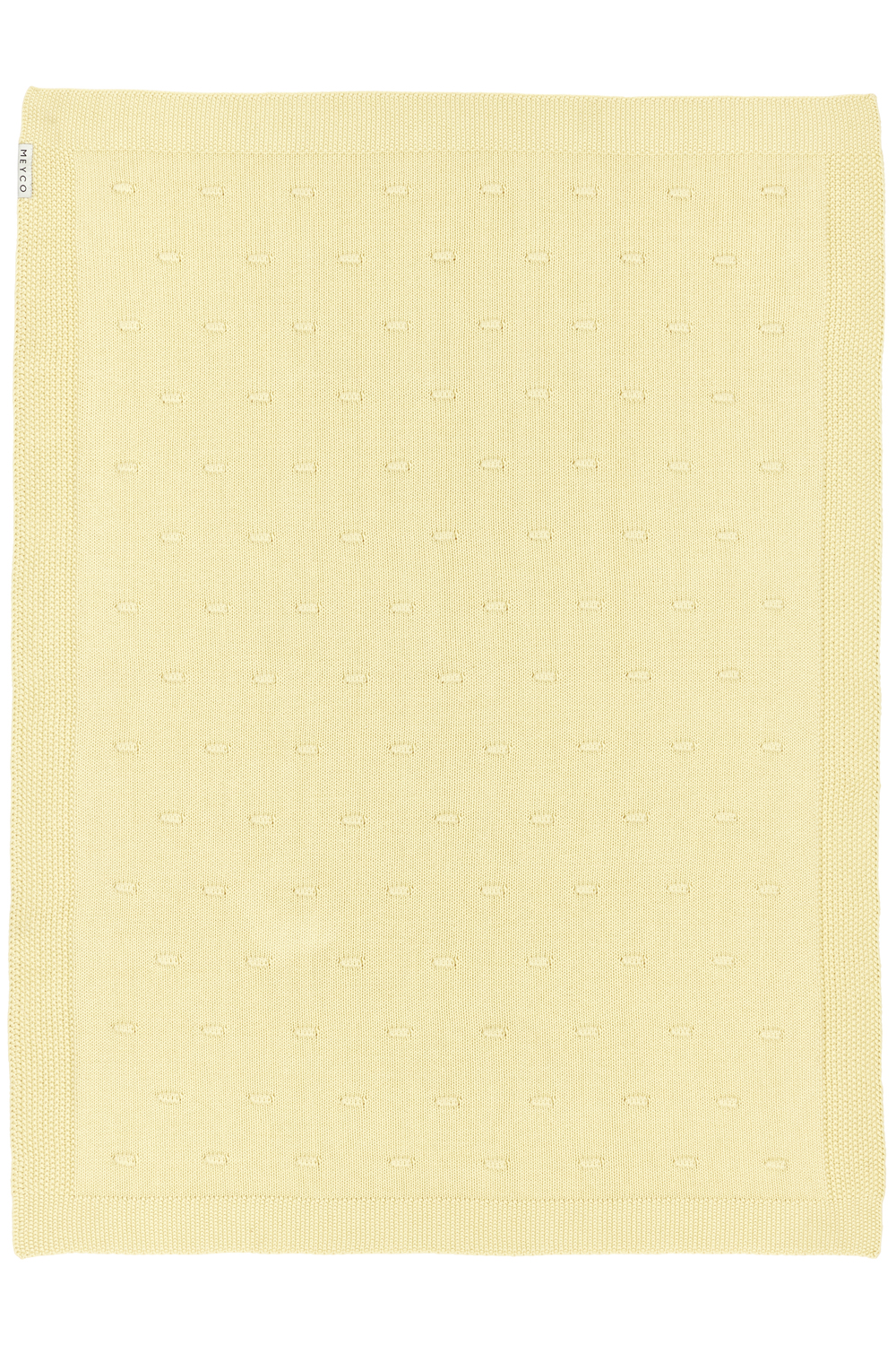 Ledikant deken Knots - soft yellow - 100x150cm