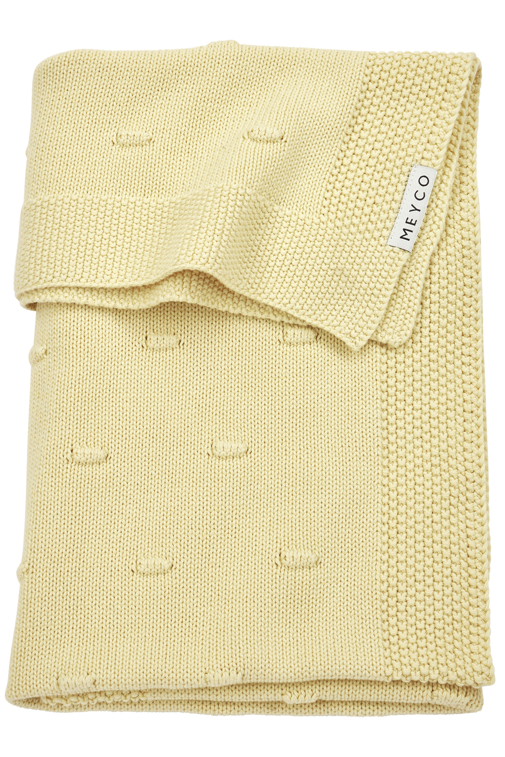 Babydecke Knots - soft yellow - 75x100cm