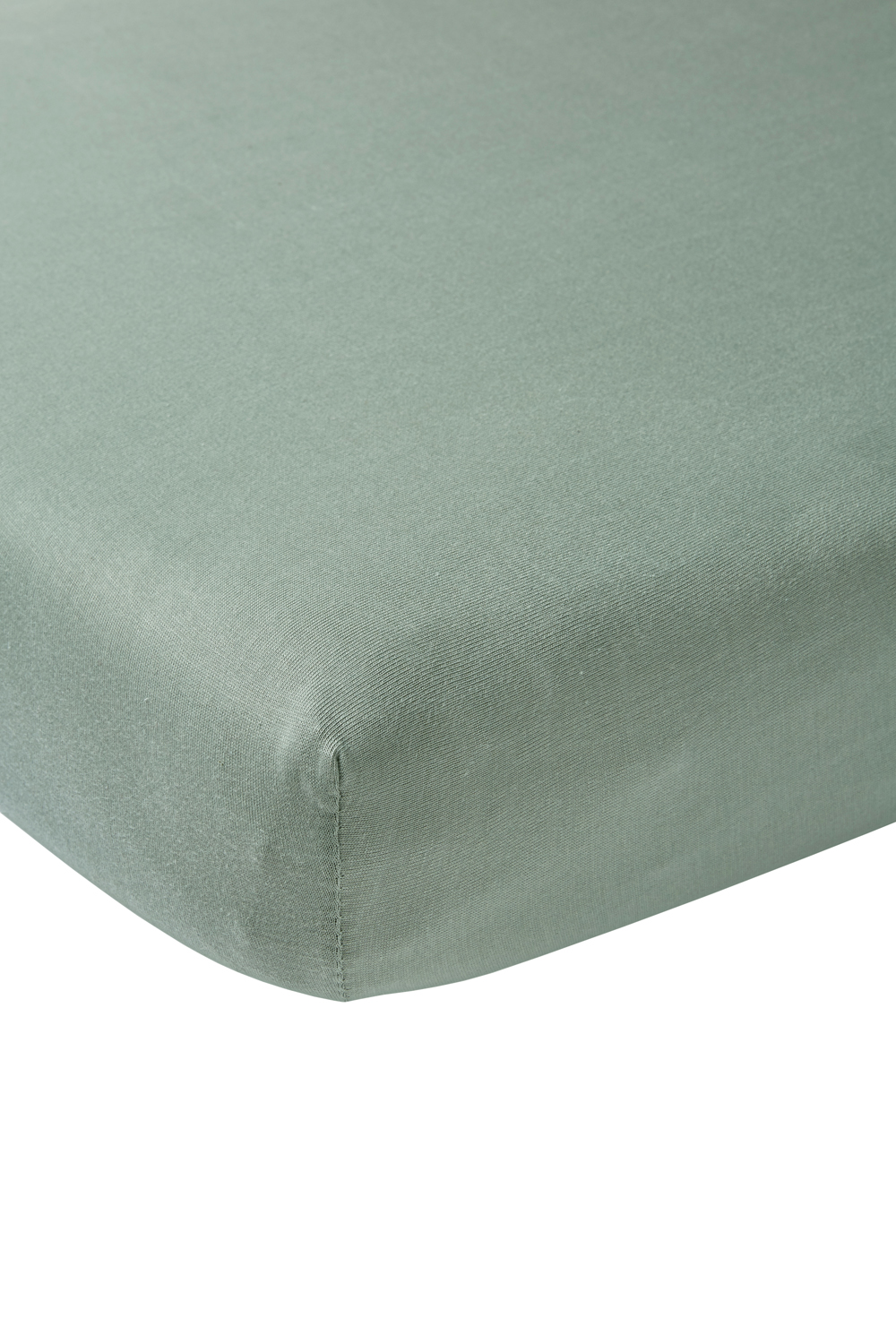 Fitted sheet playpen mattress Uni - stone green - 75x95cm