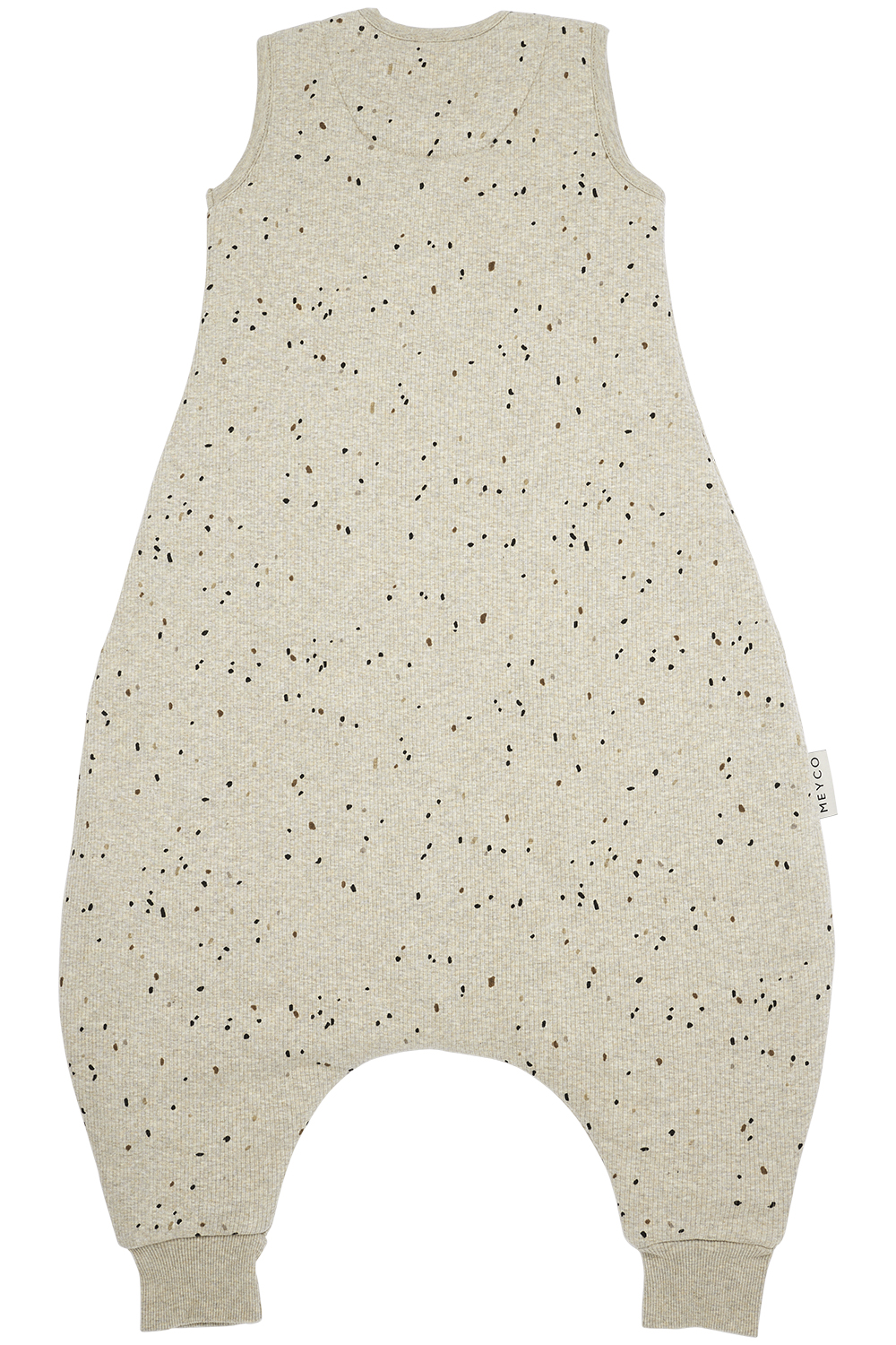 Baby winter slaapoverall jumper Rib Mini Spot - sand melange - 80cm