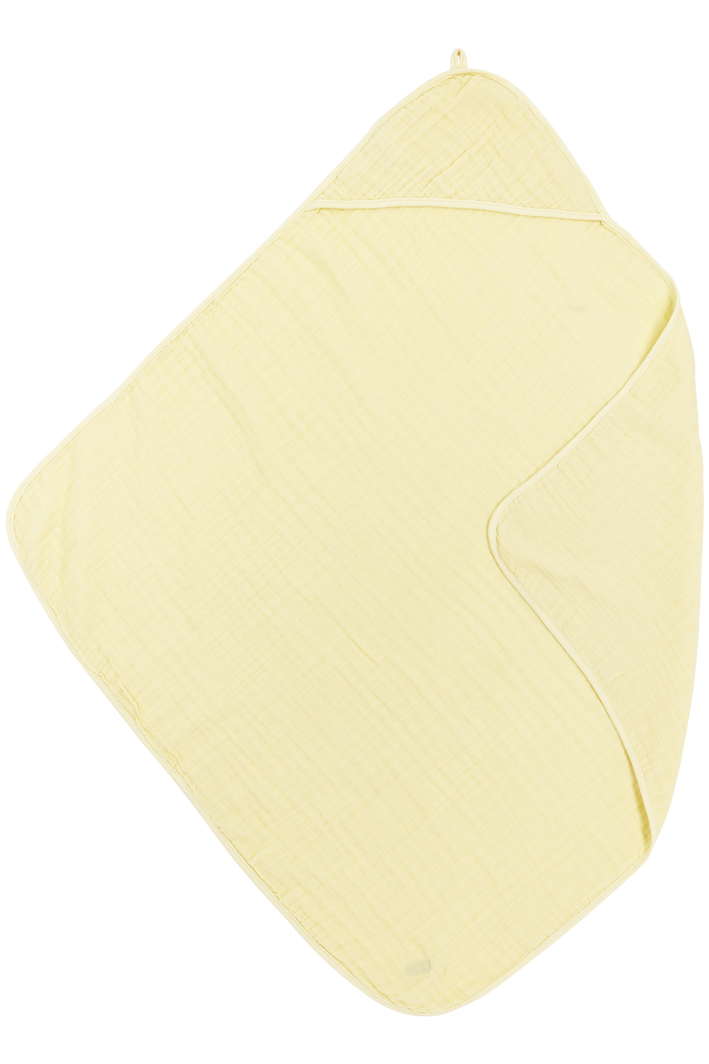 Bathcape pre-washed muslin Uni - soft yellow - 80x80cm