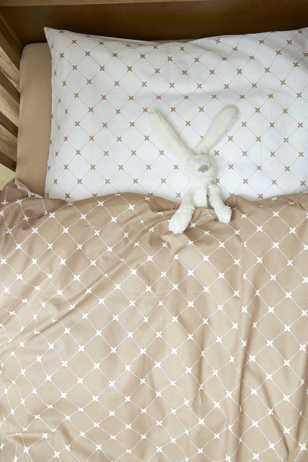 Duvet cover cot bed Louis - taupe - 100x135cm