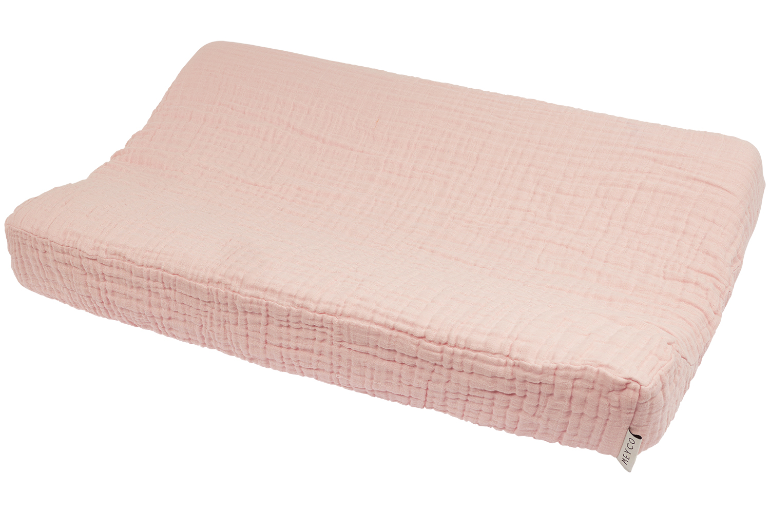 Changing mat cover pre-washed muslin Uni - soft pink - 50x70cm