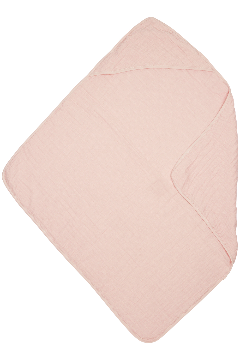Bathcape pre-washed muslin Uni - soft pink - 80x80cm