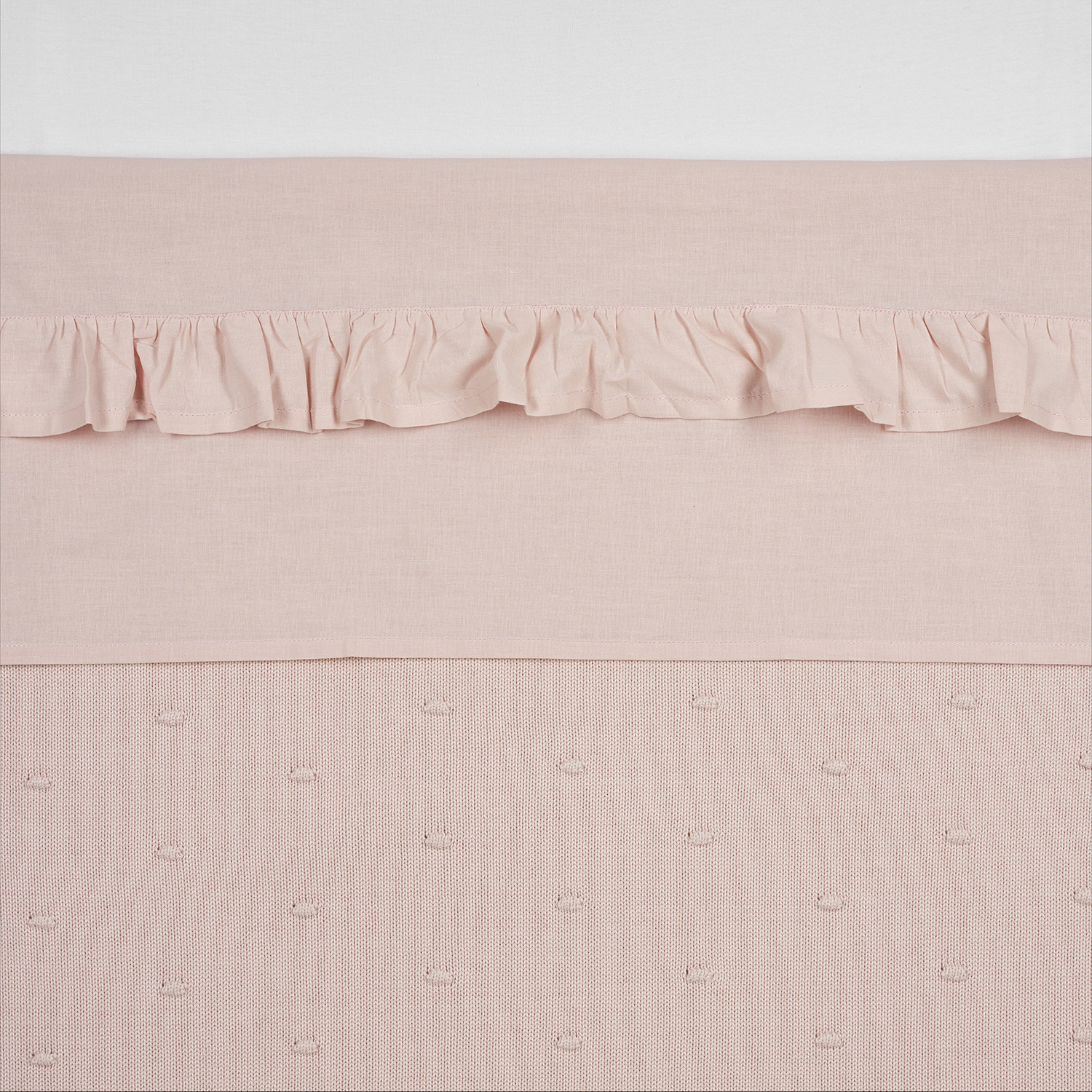 Kinderbettlaken Ruffle - soft pink - 100x150cm