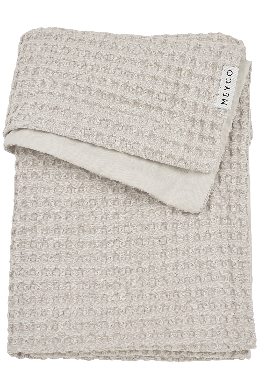 Crib bed blanket Waffle Cotton - greige - 75x100cm
