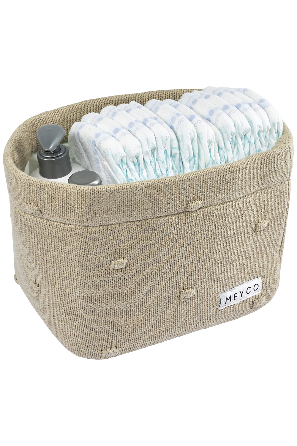 Nursery basket Mini Knots - sand - Medium