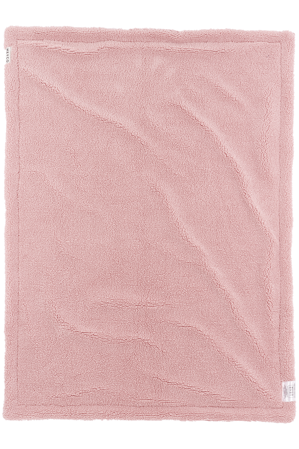 Ledikant deken Wafel Teddy - old pink - 100x150cm
