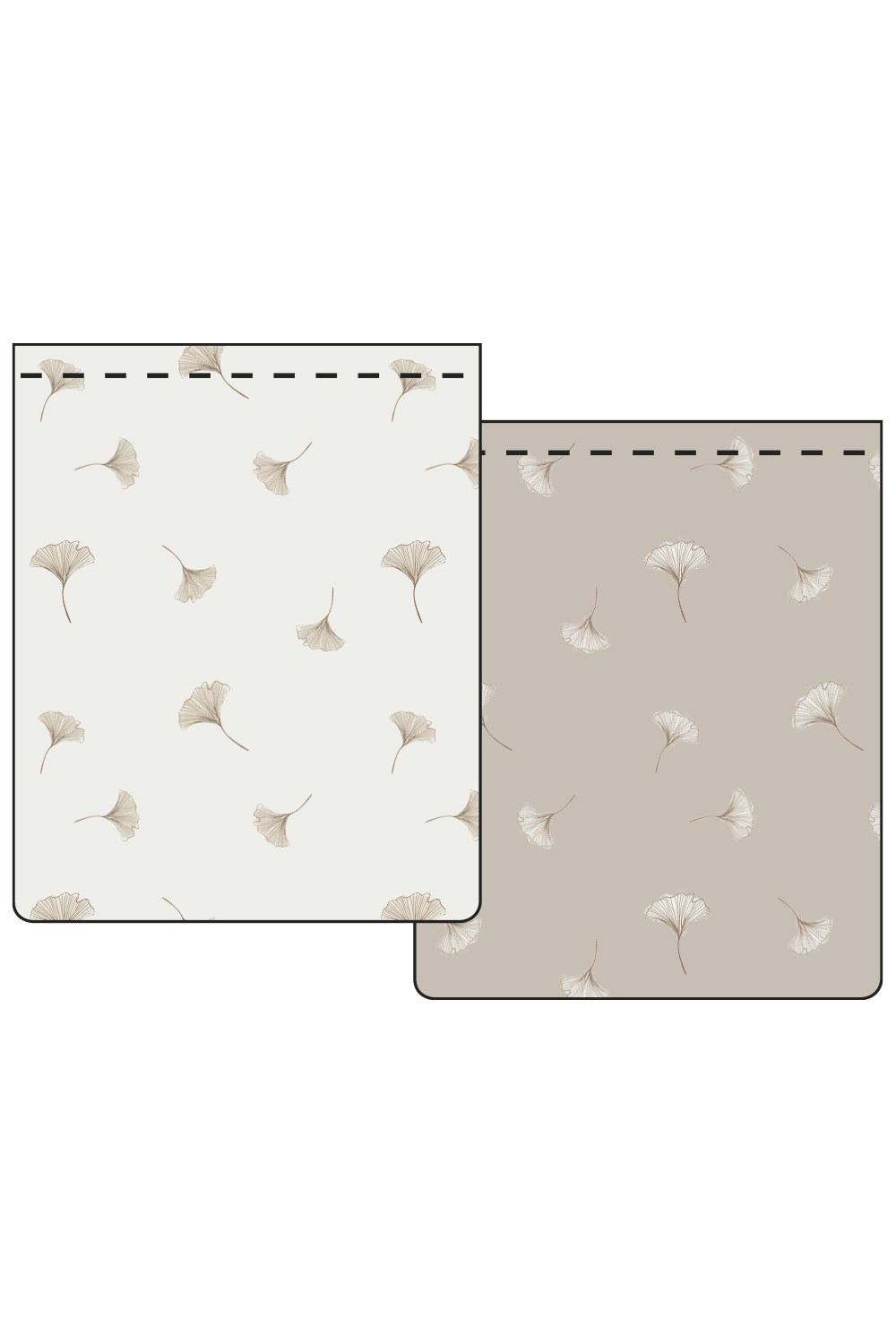 Washandjes 2-pack pre-washed hydrofiel Ginkgo - offwhite/soft sand - 20x17cm