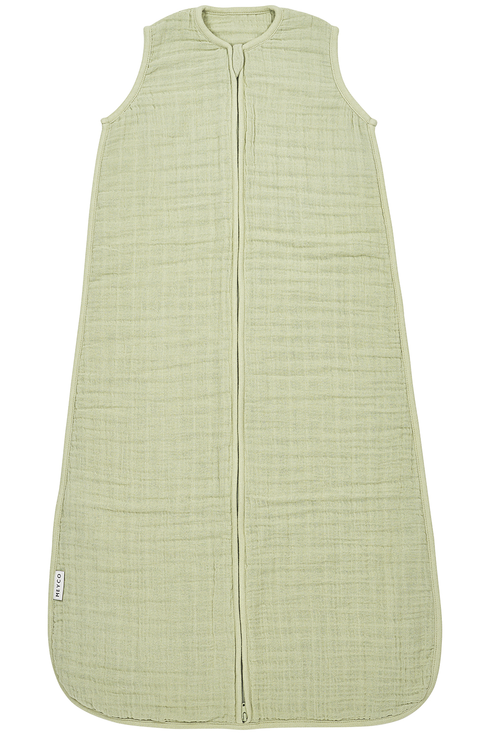 Baby zomerslaapzak pre-washed hydrofiel Uni - soft olive - 110cm - 0.5 TOG