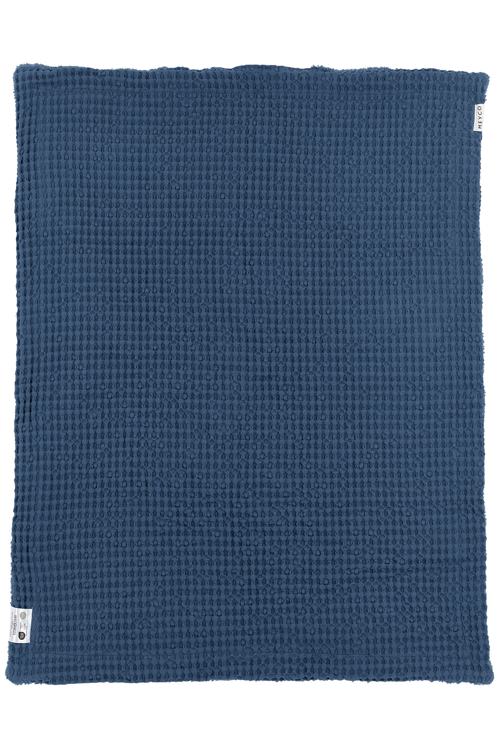 Ledikant deken Wafel Teddy - indigo - 100x150cm