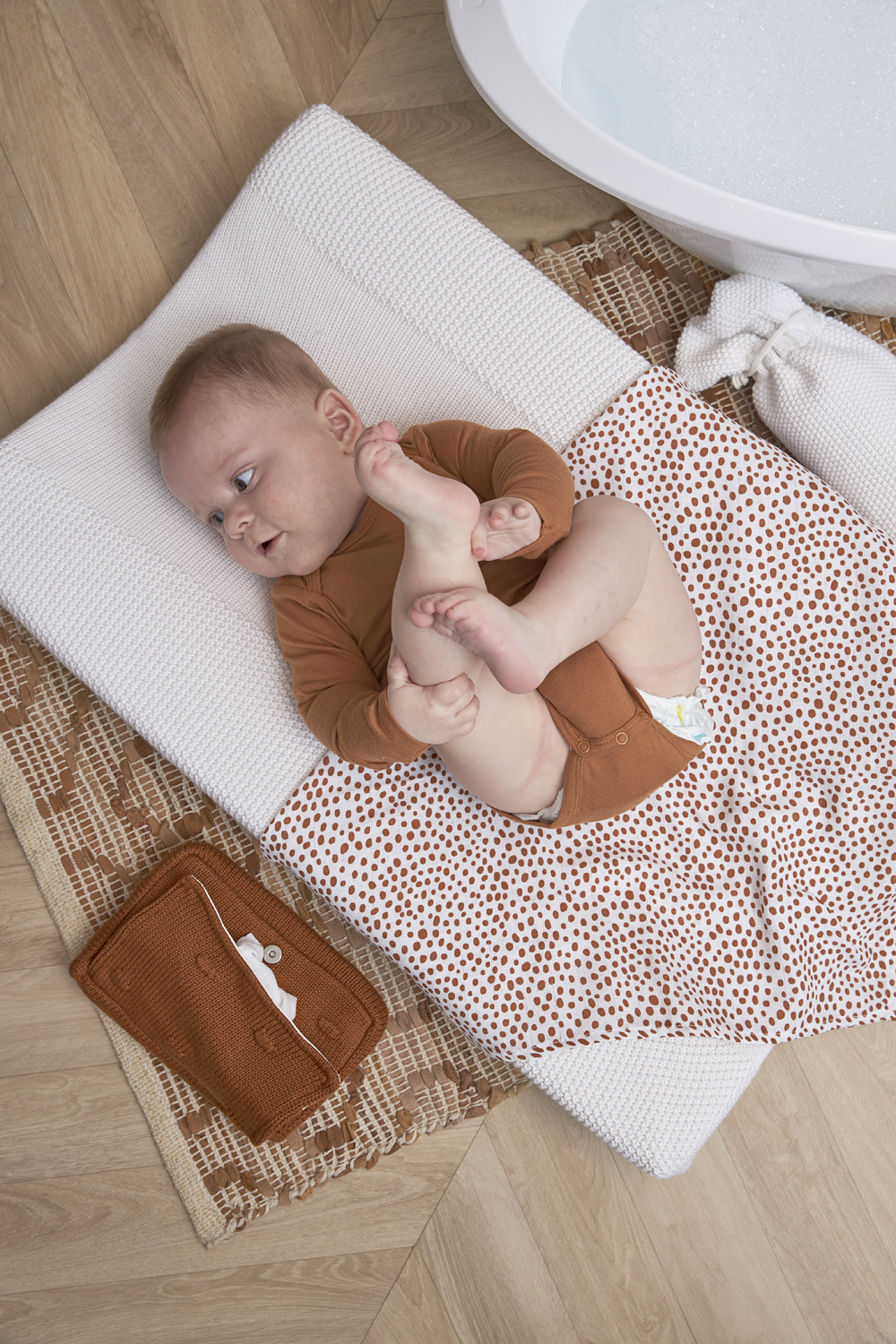 Swaddle  2er pack musselin Cheetah/Panther - camel - 120x120cm