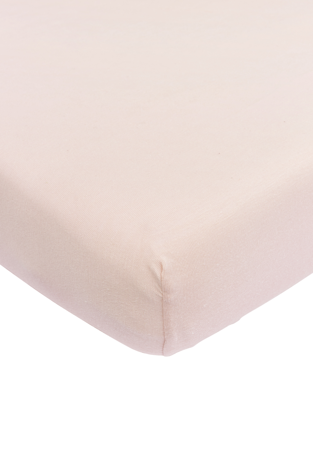 Fitted sheet playpen mattress Uni - soft pink - 75x95cm