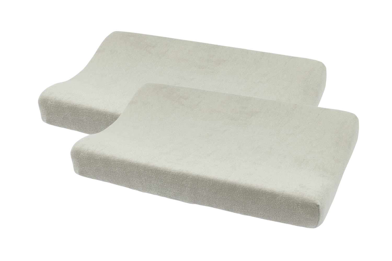 Changing mat cover 2-pack terry Uni - light grey - 50x70cm