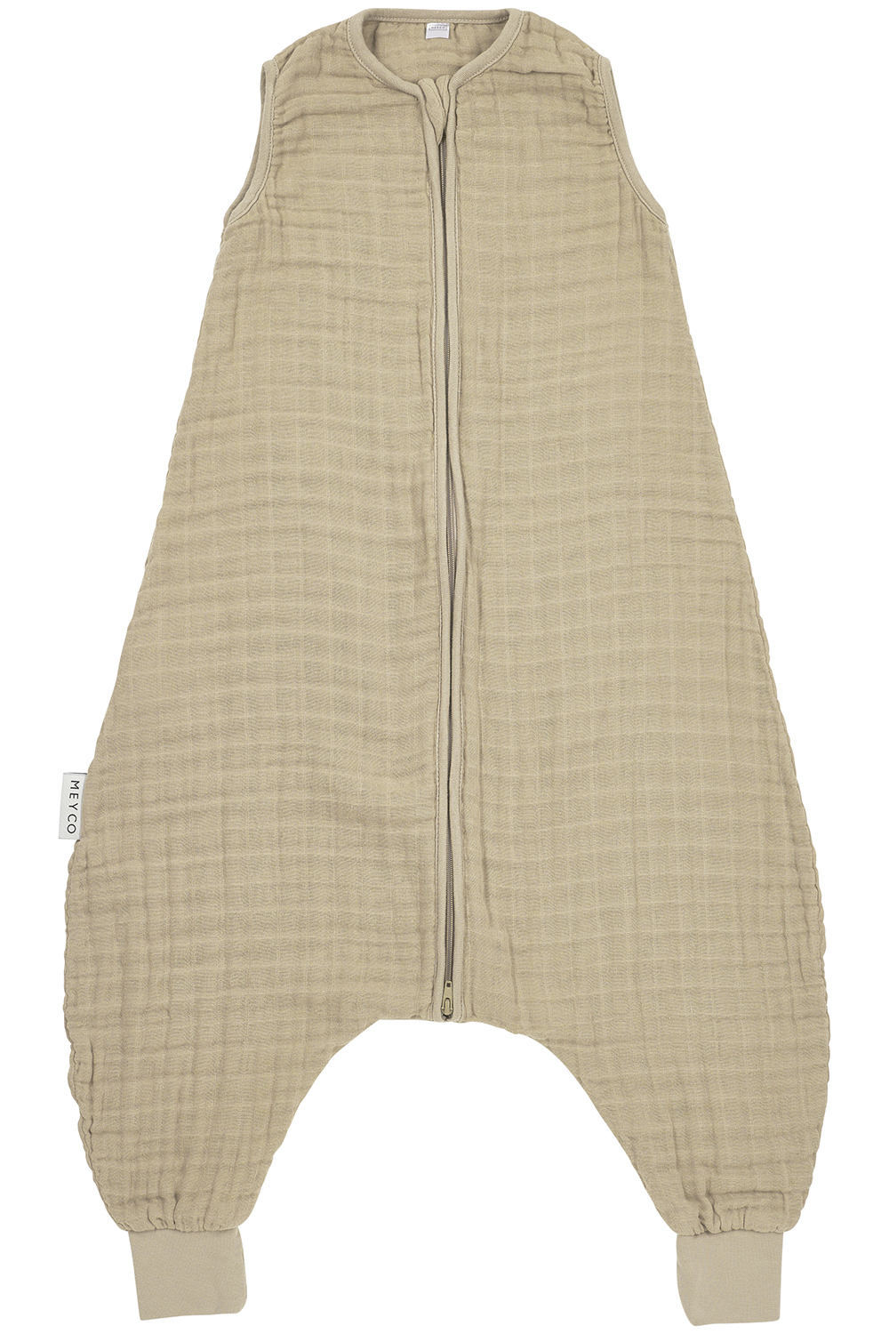 Baby zomer slaapoverall jumper pre-washed hydrofiel Uni - sand - 104cm