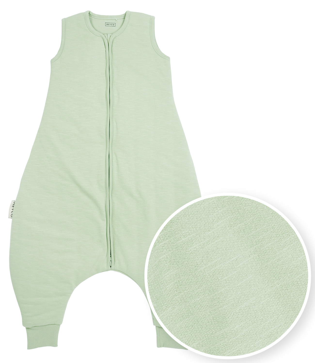 Baby winter sleep overall jumper Slub - soft green - 104cm