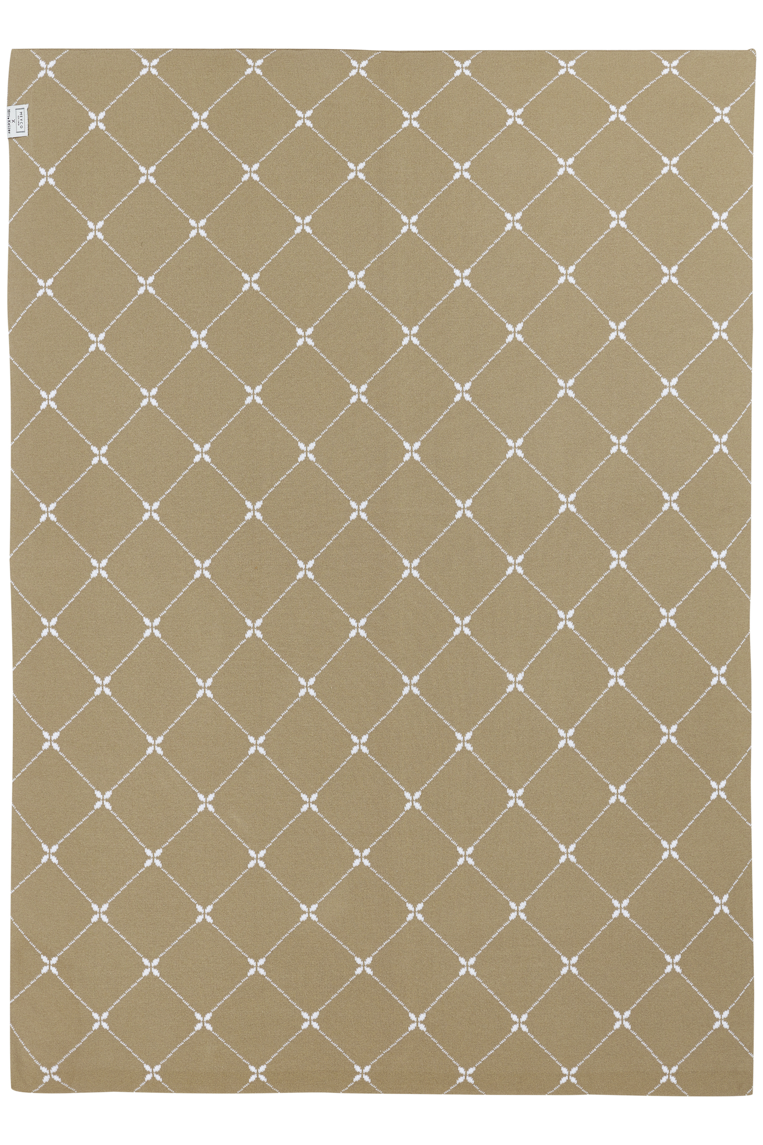 Crib bed blanket Louis - taupe - 75x100cm
