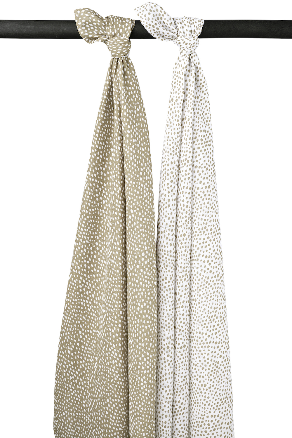 Swaddle 2-pack muslin Cheetah - taupe - 120x120cm