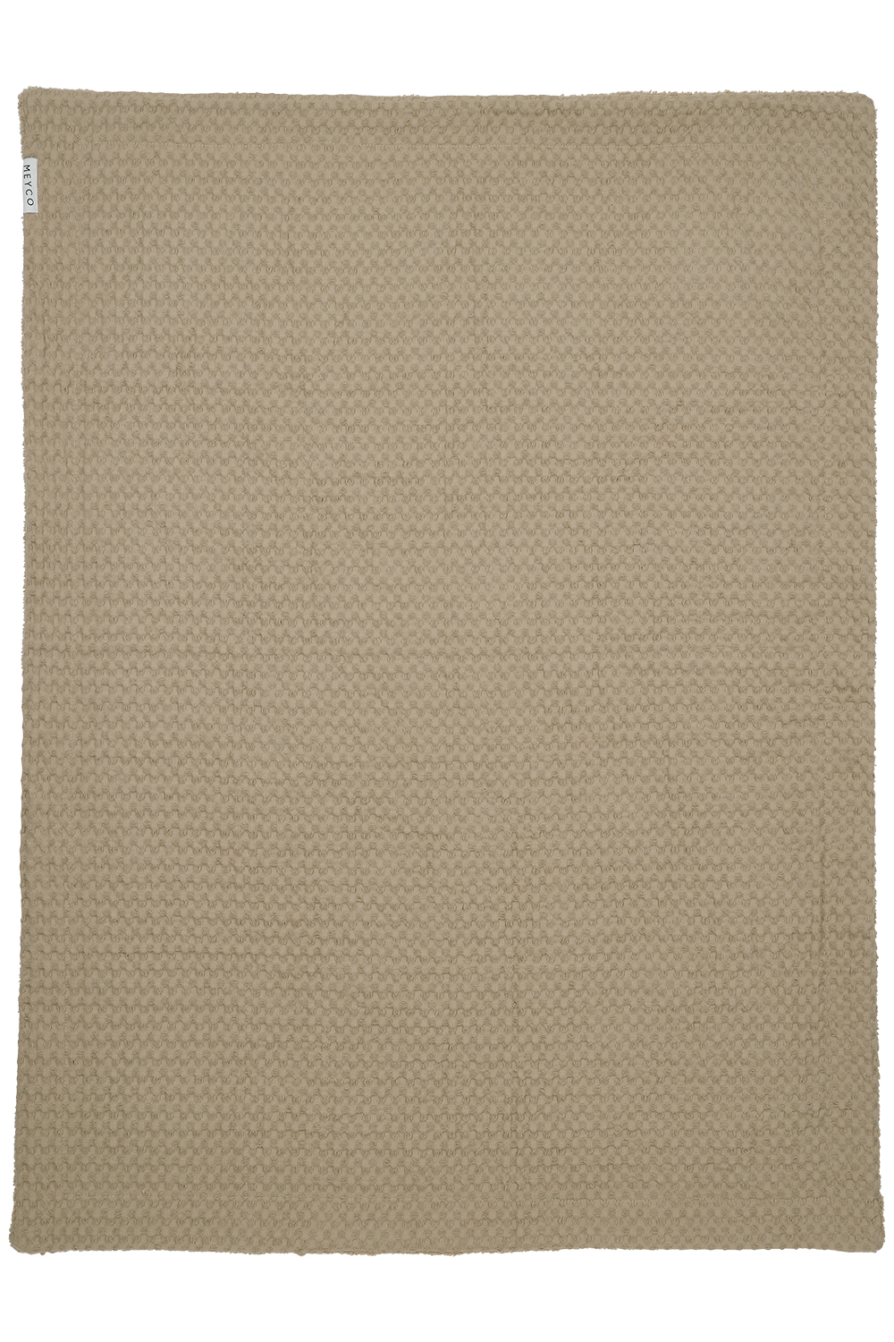 Wiegdeken Wafel Teddy - taupe - 75x100cm