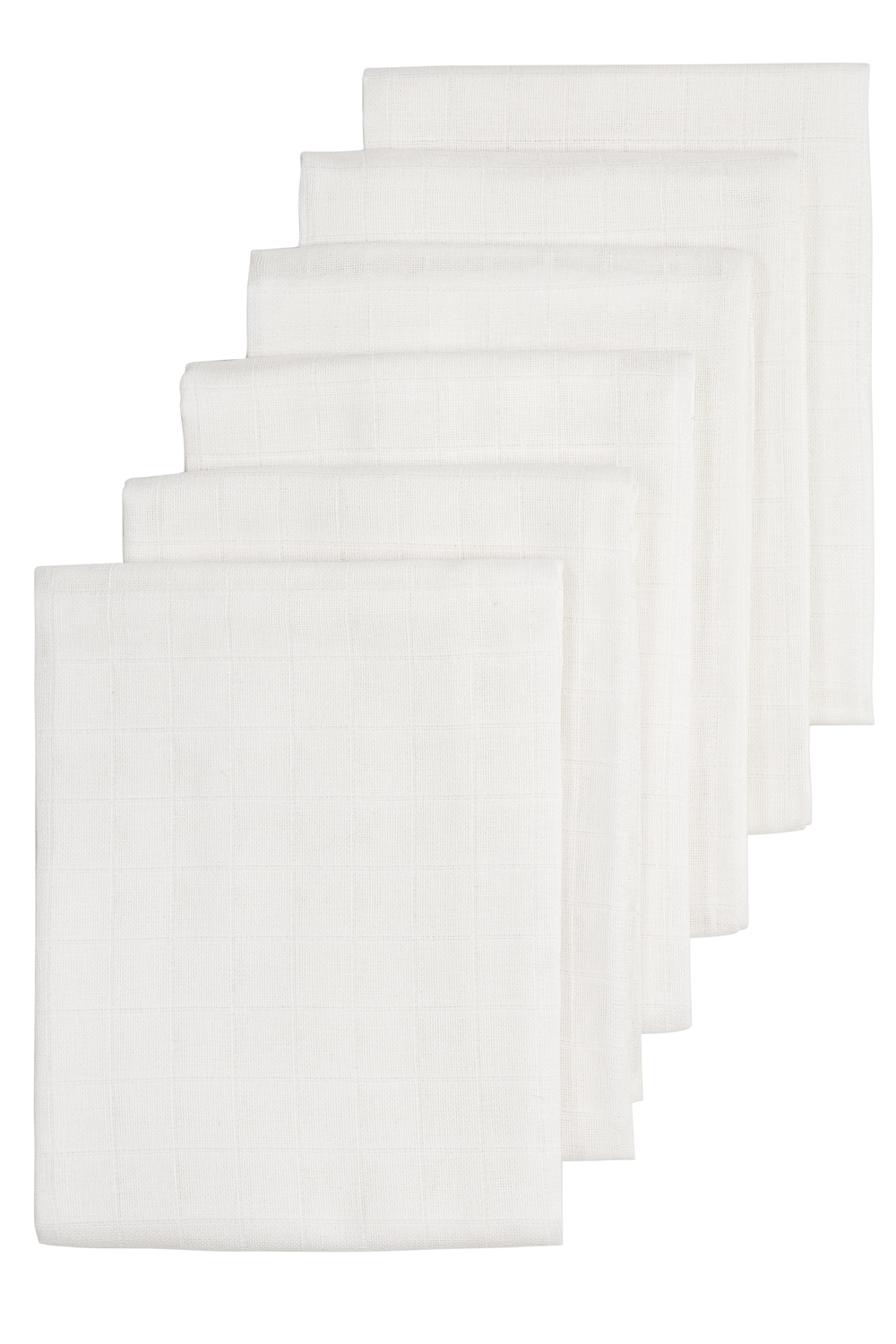 Hydrofiele doeken 6-pack Uni - white - 60x60cm