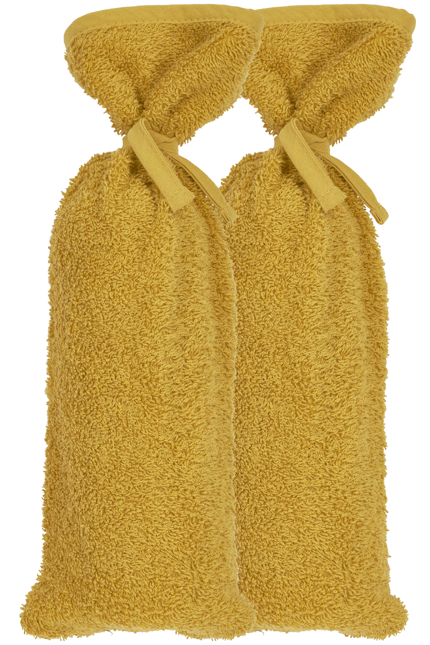 Hot water bottle cover 2-pack terry Uni - honey gold