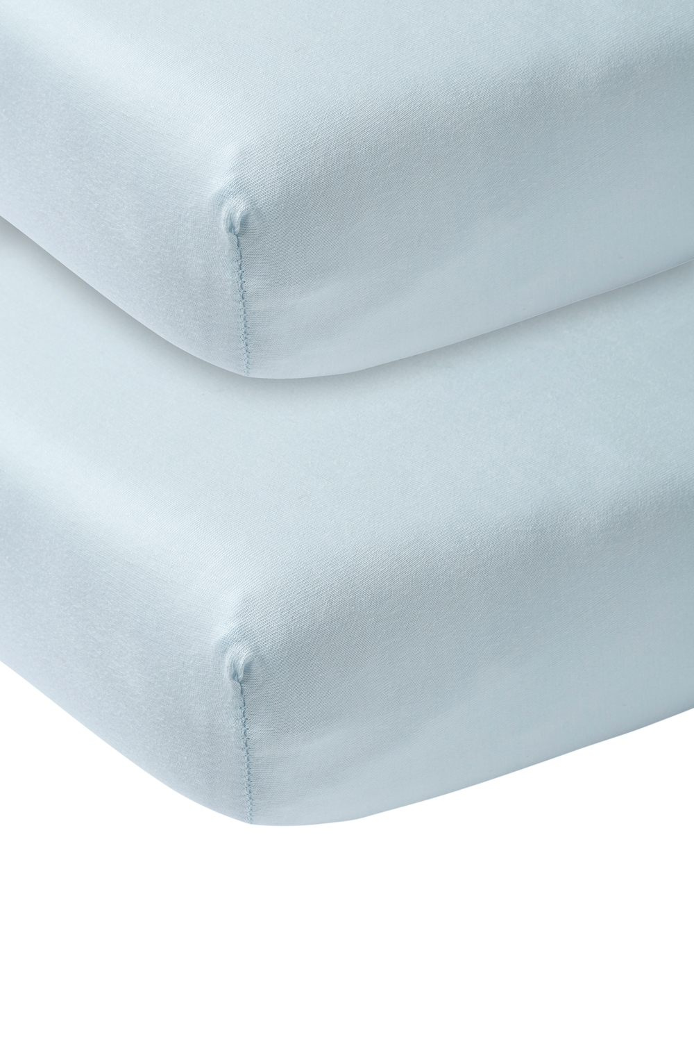 Fitted sheet juniorbed 2-pack Uni - light blue - 70x140/150cm