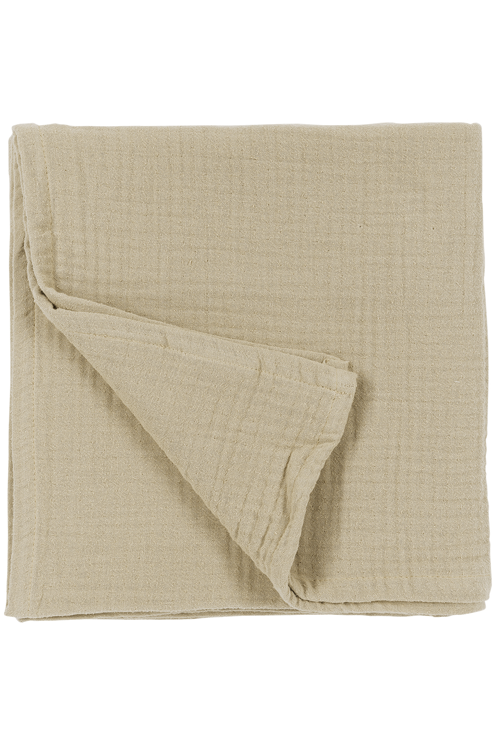 Blanket pre-washed muslin Uni - sand - 140x200cm