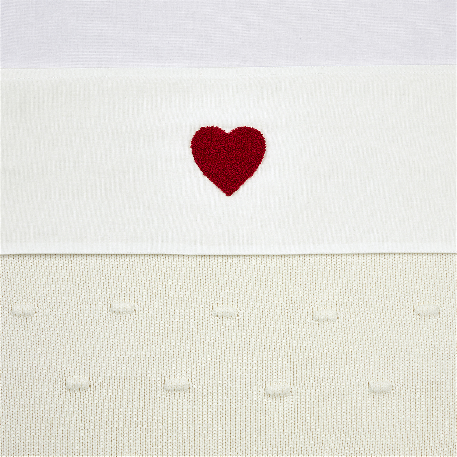 Wieglaken Sweet Heart - red - 75x100cm