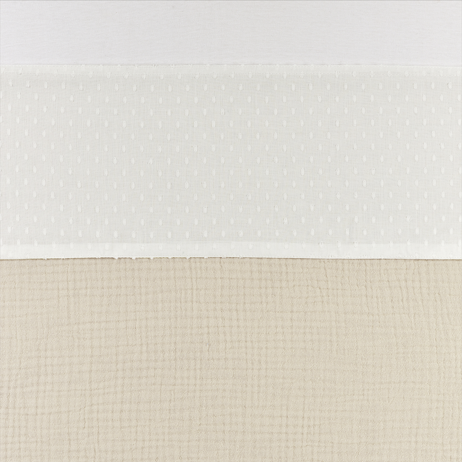 Crib sheet Plume - offwhite - 75X100cm