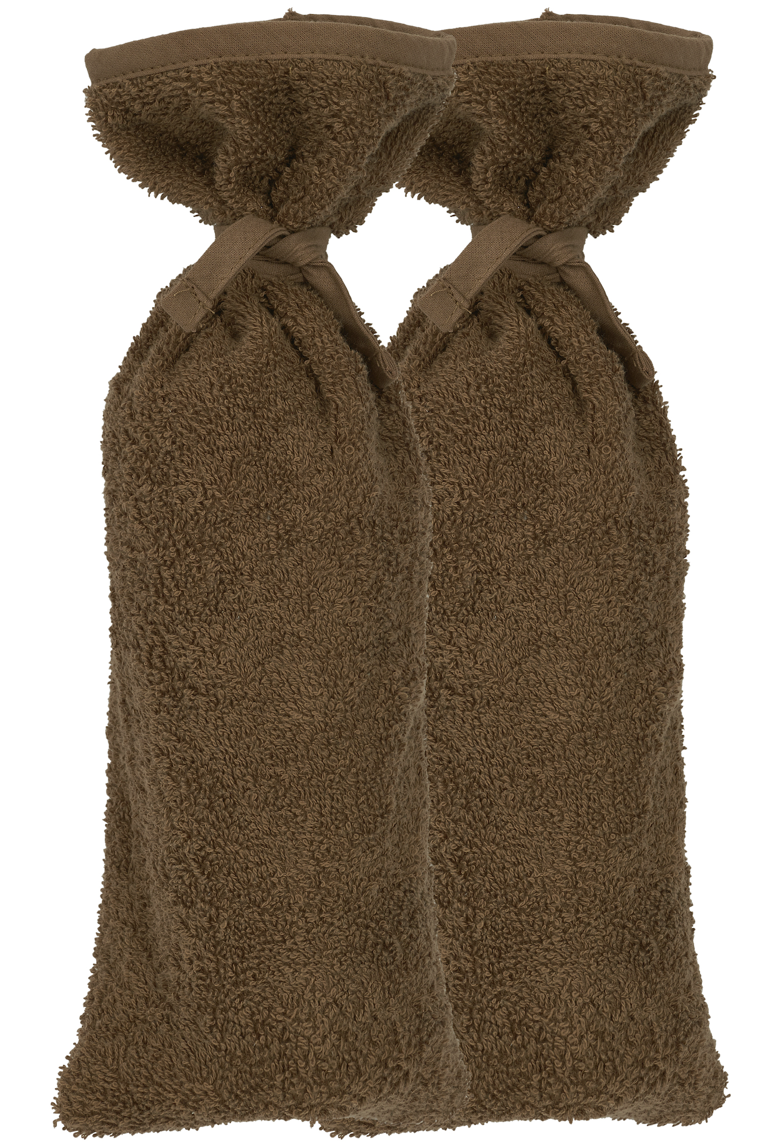 Hot water bottle cover 2-pack terry Uni - chocolate