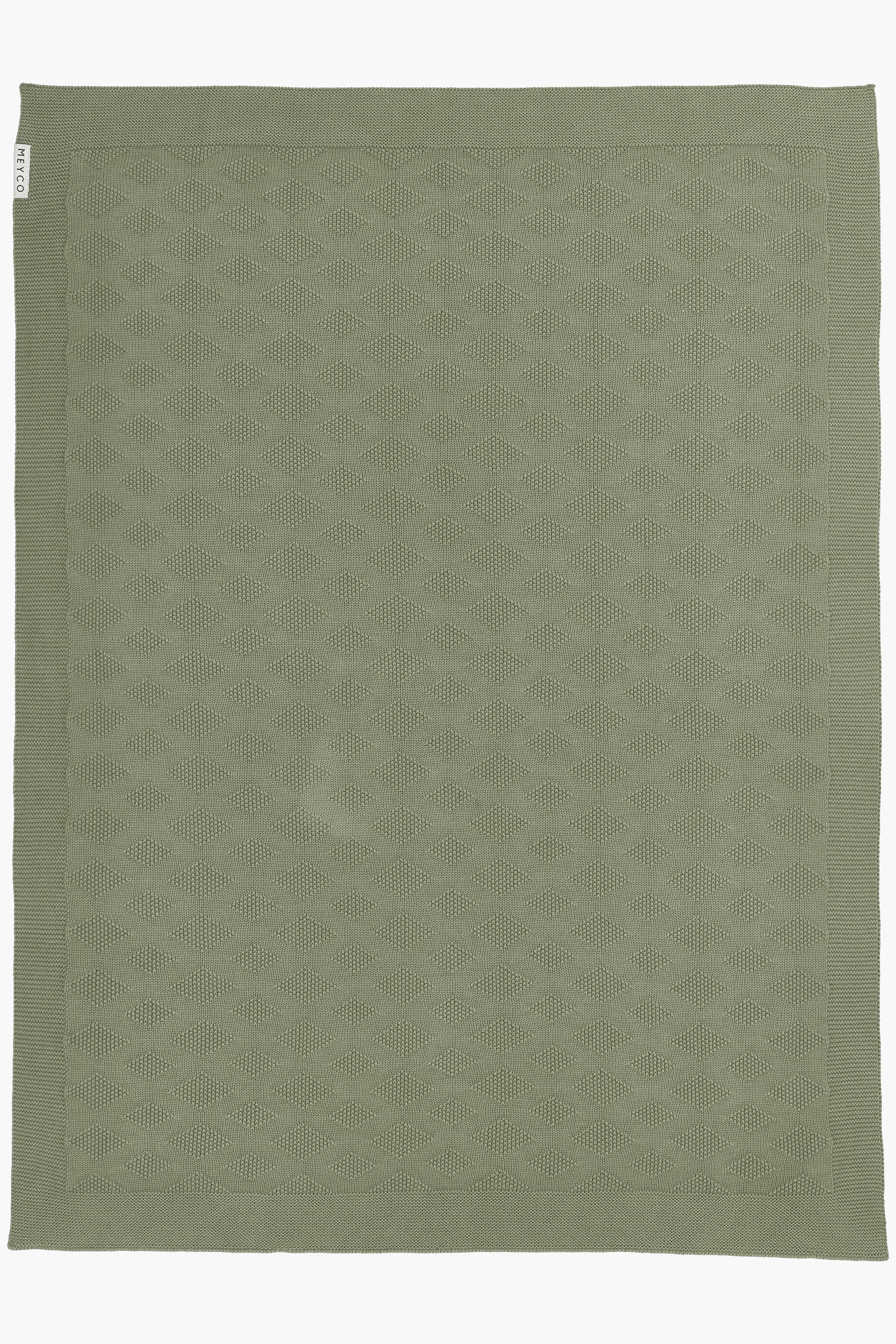 Cot bed blanket biological Diamond - forest green - 100x150cm