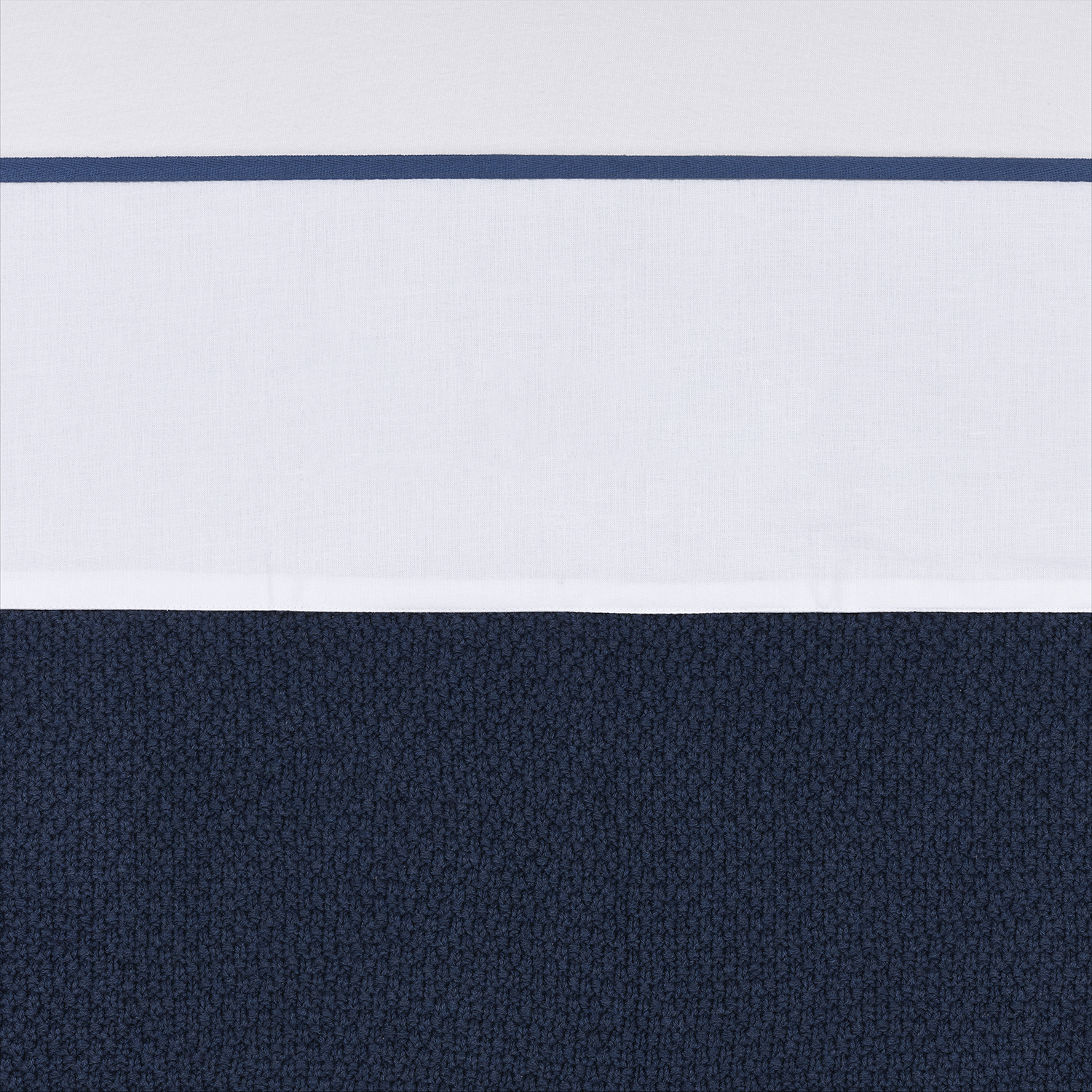 Crib sheet Piping - indigo - 75X100cm
