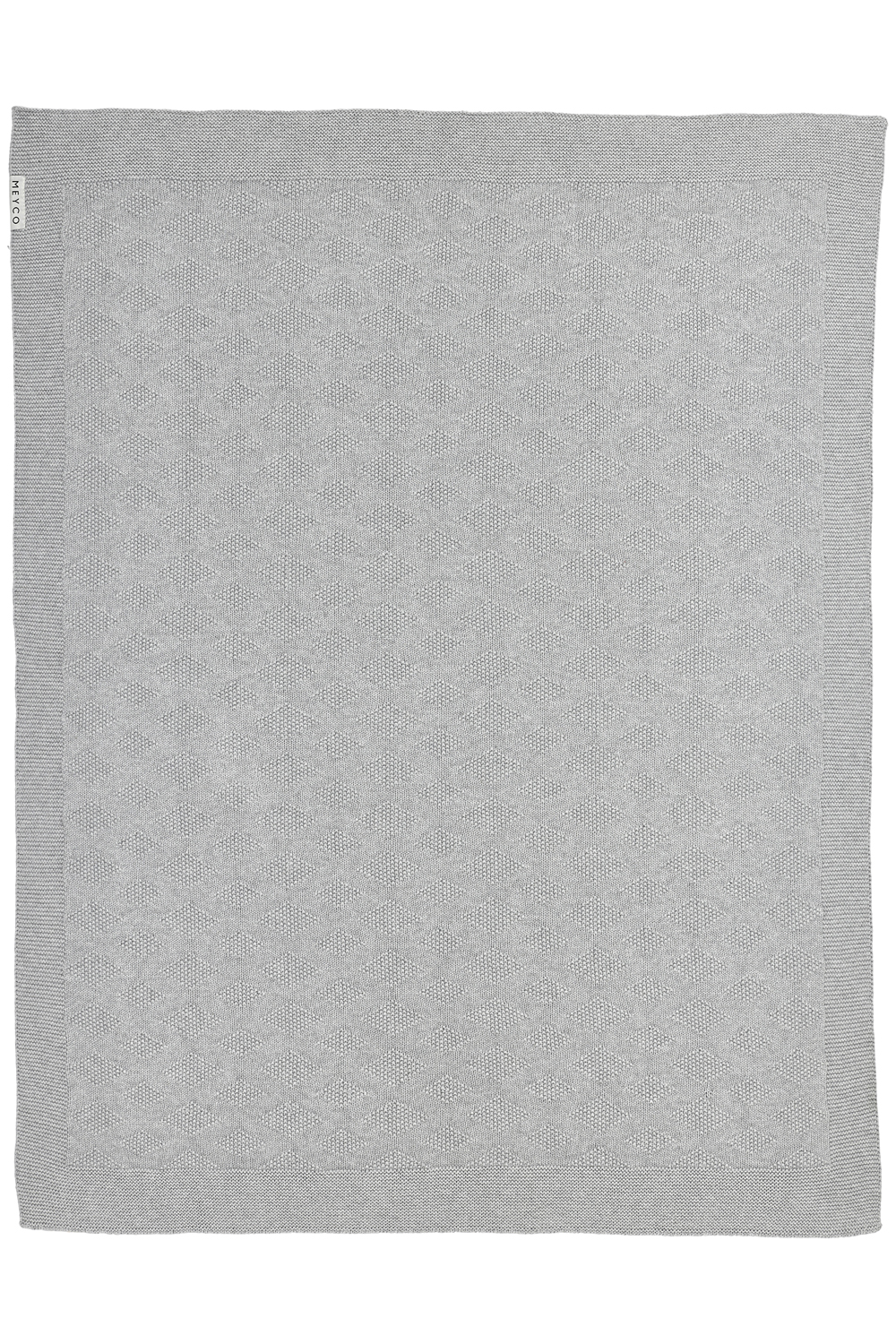 Ledikant deken biologisch Diamond - grey melange - 100x150cm