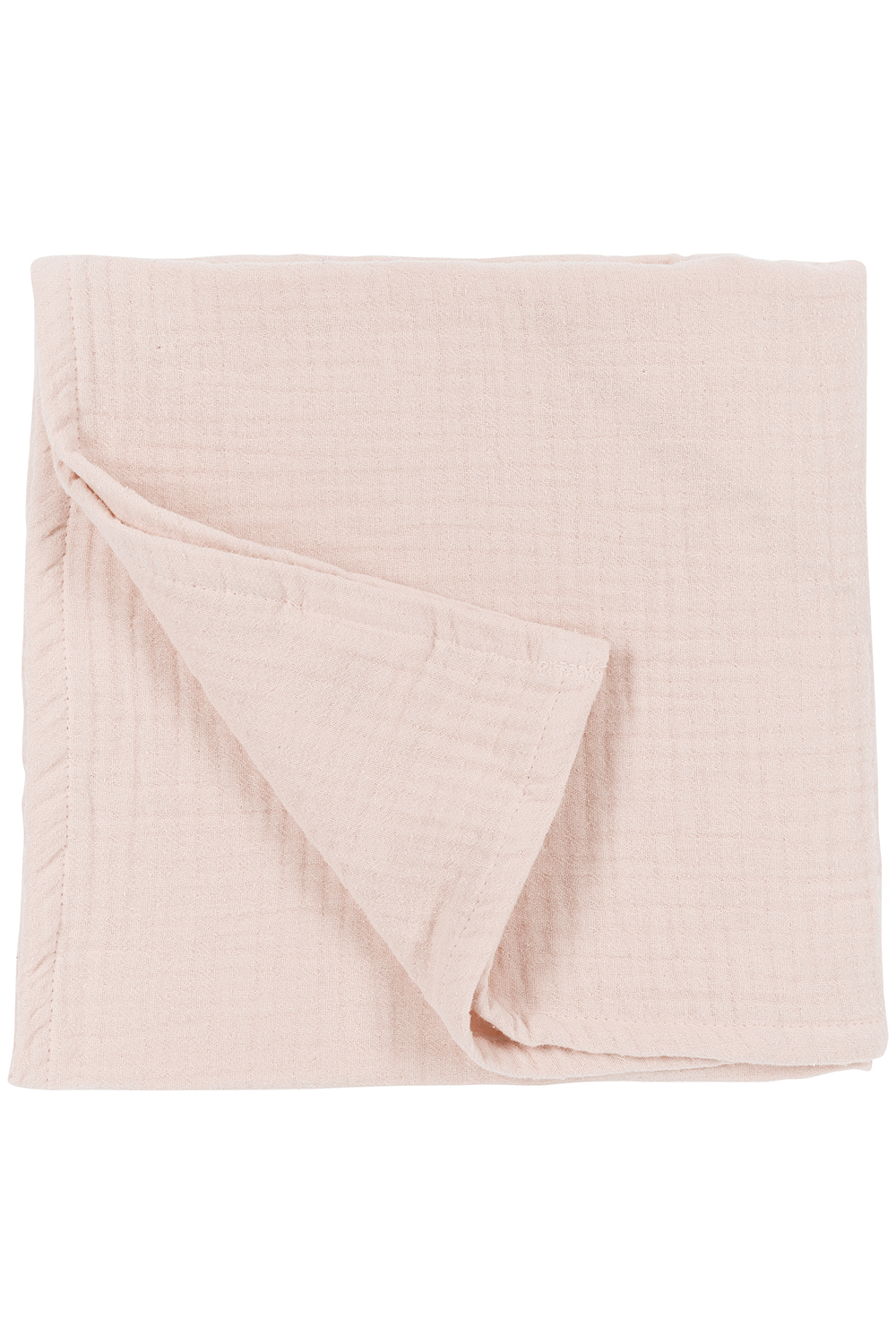 Blanket pre-washed muslin Uni - soft pink - 140x200cm