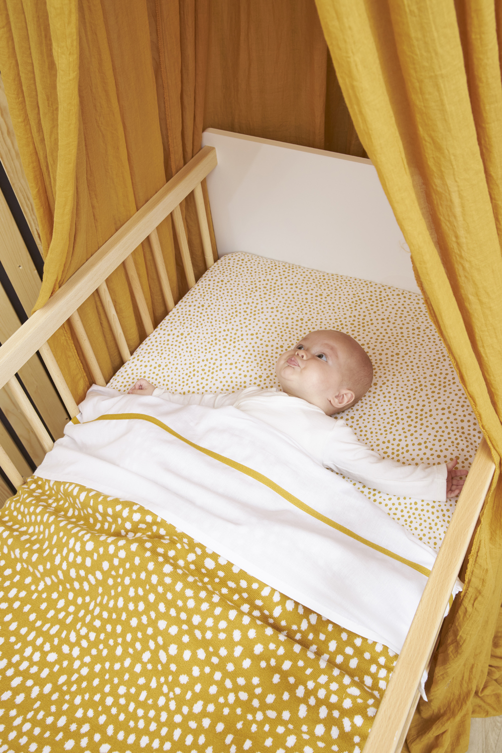 Crib bed blanket Cheetah - honey gold - 75x100cm