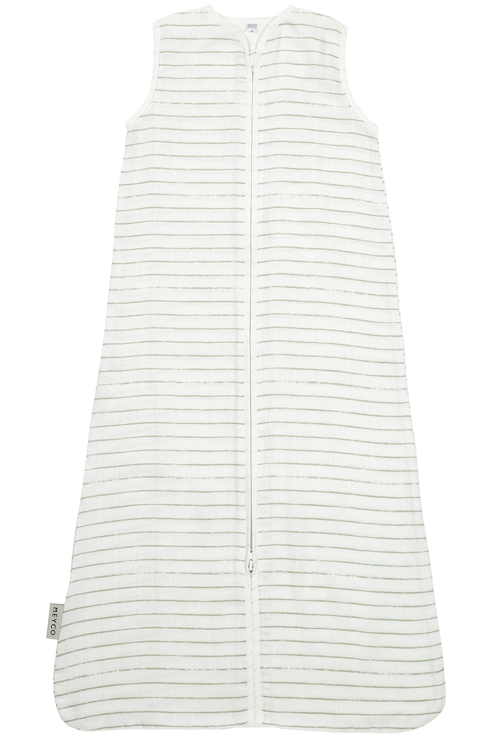 Sleepingbag muslin Stripe - soft green - 110cm