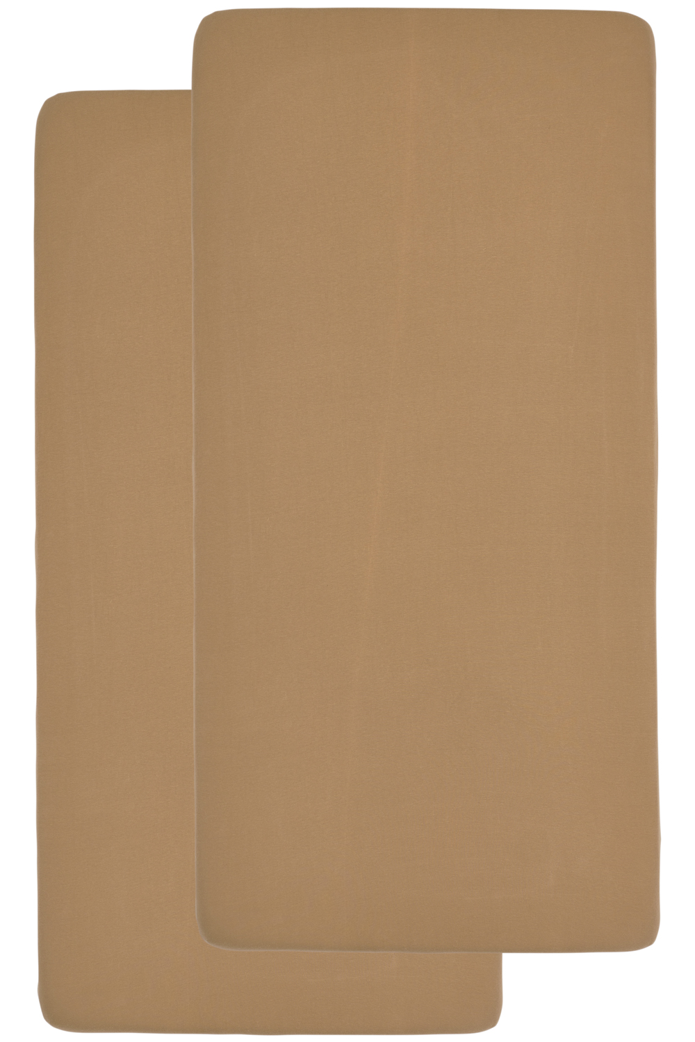 Fitted sheet juniorbed 2-pack Uni - toffee - 70x140/150cm