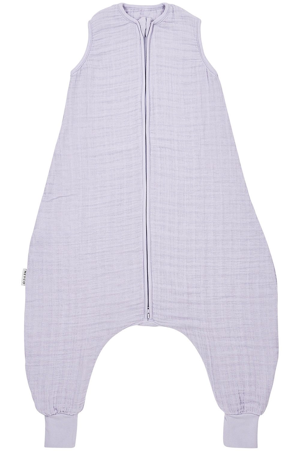 Baby zomer slaapoverall jumper pre-washed hydrofiel Uni - soft lavender - 92cm - 0.5 TOG