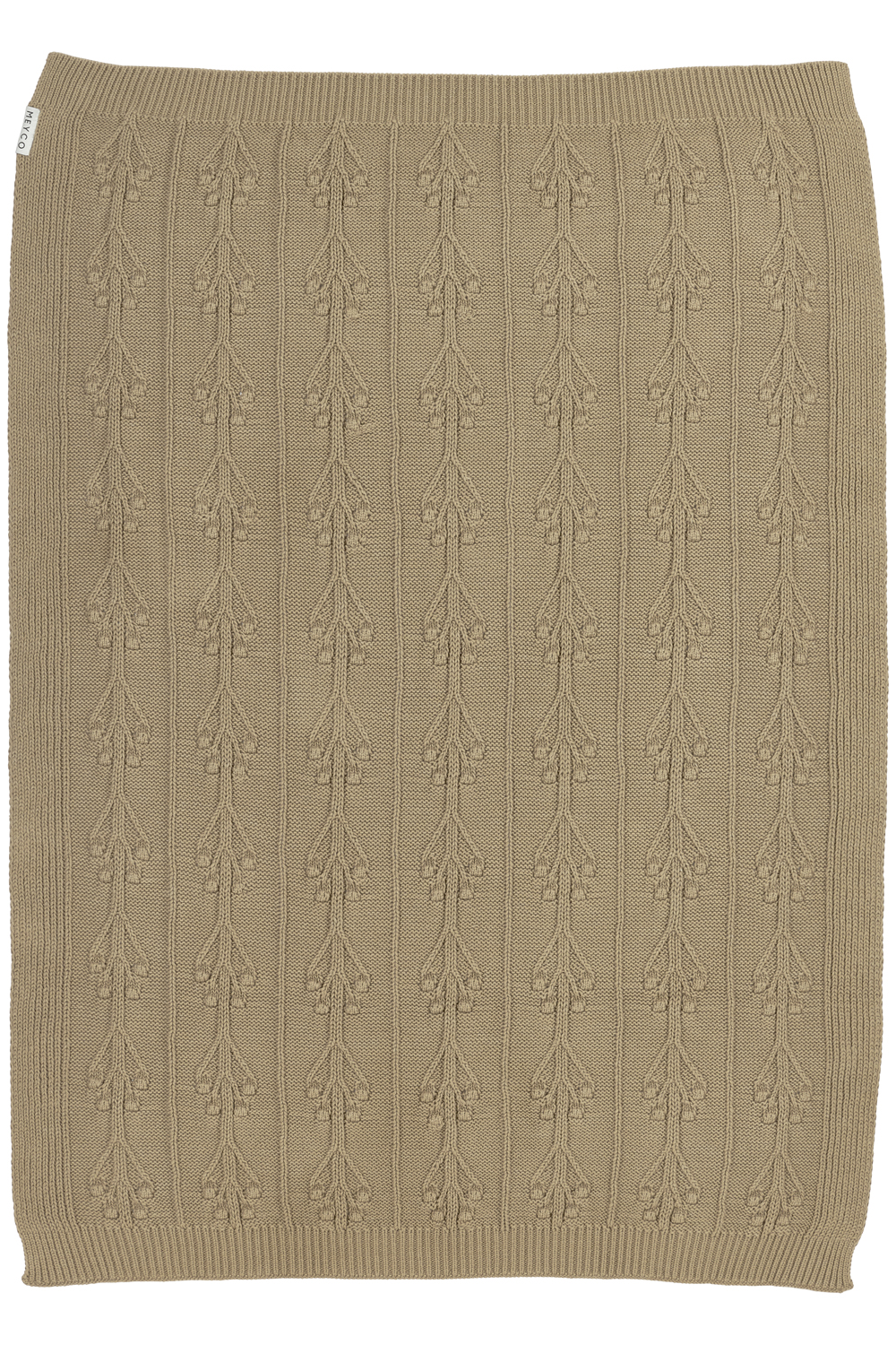 Cot bed blanket Romantic Flower - taupe - 100x150cm